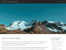 Tablet Screenshot of peakcampaigns.com